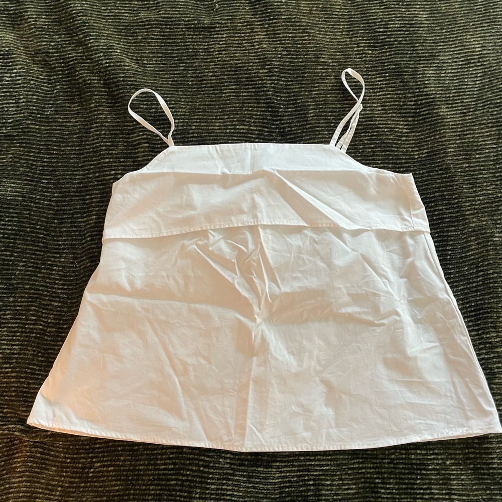 H&M White Sleeveless Top